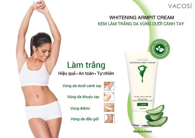 Top 5 kem làm trắng nách hiệu quả tức thì bán chạy nhất 2020