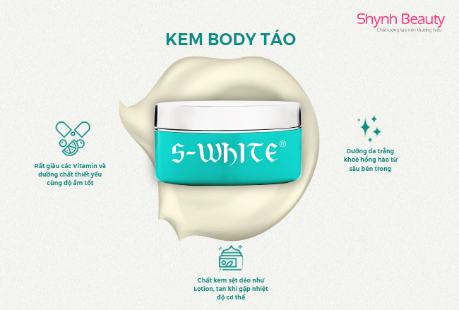 Kem trắng da body S-White